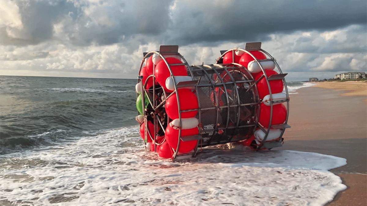 Florida man riding human-sized hamster wheel in Atlantic Ocean faces federal charges