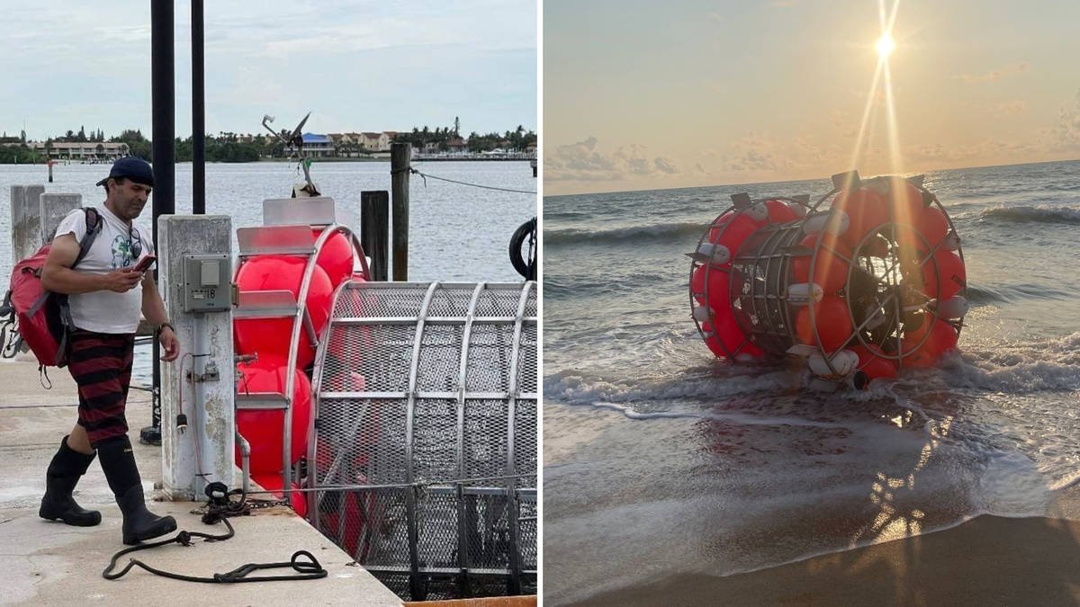 Florida man who tried to ‘run to London’ across the Atlantic in human-sized hamster...