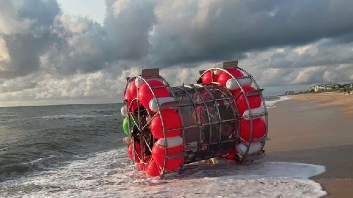 Have You Seen This? Man attempts to cross Atlantic in 'human hamster wheel' — again