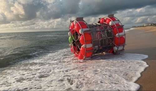 Man who tried to cross the ocean in human hamster wheel banned from sea